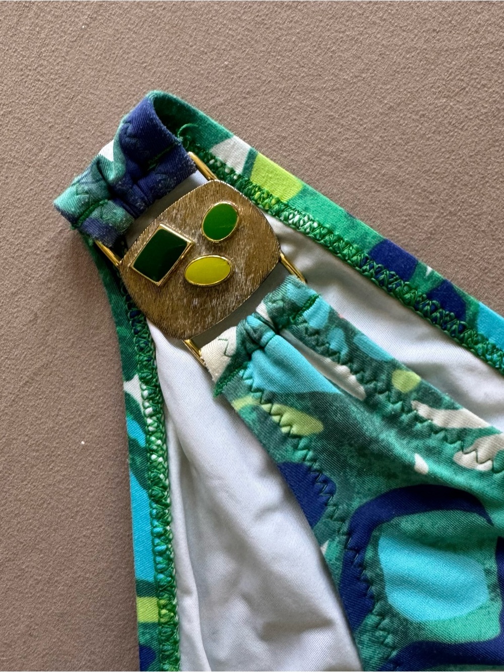 Trina Turk "Seychelles" mosaic print hipster bikini bottom - Picture 3 of 6